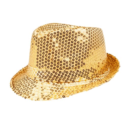 Boland - Pailletten Hut, Unisex, Disco Outfit, Accessoire, Karneval, Kostüm, Themenparty, Mottoparty, Gold Boland - Pailletten Hut, Unisex, Disco Outfit, Accessoire, Karneval, Kostüm, Themenparty, Mottoparty, Gold von Boland