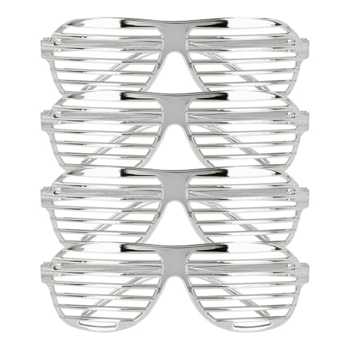 Boland - Partybrille Omnia, 4 Stück für Erwachsene, Brille ohne Sehstärke für Festival, Karneval, Kostüme oder Mottoparty von Boland