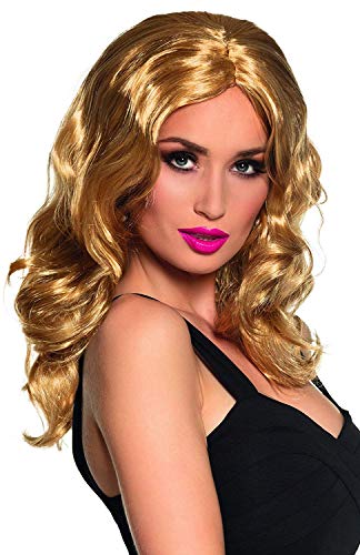 Boland 86222 - Perücke Berühmtheit, lange Haare mit leichten Locken, blondes Kunsthaar, Frisur für Karneval und Mottoparty von Boland