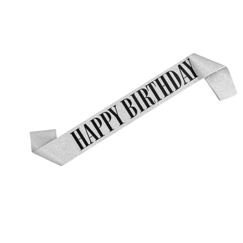 Boland - Schärpe Silber 'Happy Birthday' von Boland