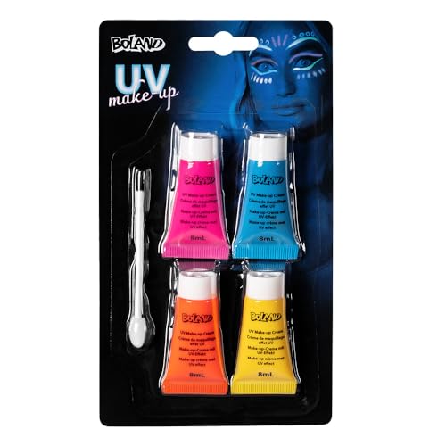 Boland - Schminkset für Halloween, leuchtendes UV Make Up und Zubehör, Schminke für Fasching und Mottoparty Boland - Schminkset für Halloween, leuchtendes UV Make Up und Zubehör, Schminke für Fasching und Mottoparty von Boland