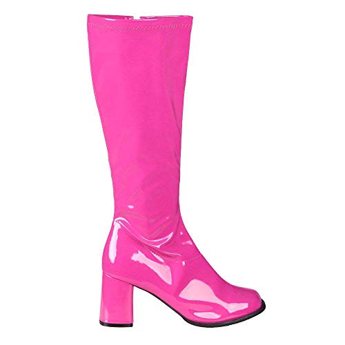 Boland - Stiefel Retro, Pink, langer Schaft, Synthetik, Blockabsatz 8 cm, Reißverschlusss, Spacy, Schlager, cooler Look, Karneval, Halloween, Fasching, Mottoparty Boland - Stiefel Retro, Pink, langer Schaft, Synthetik, Blockabsatz 8 cm, Reißverschlusss, Spacy, Schlager, cooler Look, Karneval, Halloween, Fasching, Mottoparty von Boland