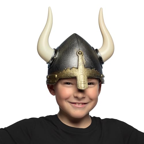 Boland - Wikinger Helm für Kinder, Kopfbedeckung, Accessoire für Kostüme, Karneval oder Mottoparty, Silber von Boland