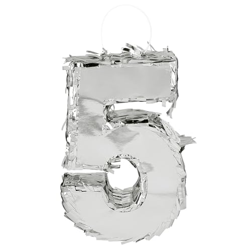 Boland - Zahlen Pinata, 25 x 16 x 5 cm, glänzende Nummer für Jubiläum und Geburtstag, Zahl, Silber, Dekoration, Party-Spiel Boland - Zahlen Pinata, 25 x 16 x 5 cm, glänzende Nummer für Jubiläum und Geburtstag, Zahl, Silber, Dekoration, Party-Spiel von Boland