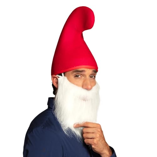 Boland 01355 - Hut Elf, rote Mütze, Kopfbedeckung, Haube, Märchen, Gnom, Zwerg, Märchen, Accessoire, Kostüm, Karneval, Mottoparty, Rot von Boland