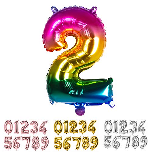 Boland - Folienballon Zahl, Größe 36 cm, Regenbogenfarben, Zahlenballon, Nummer, Ballon, Helium, Geburtstag, Jubiläum, Jubiläumsjahr, Lebensjahr, Überraschungsparty, Dekoration Boland - Folienballon Zahl, Größe 36 cm, Regenbogenfarben, Zahlenballon, Nummer, Ballon, Helium, Geburtstag, Jubiläum, Jubiläumsjahr, Lebensjahr, Überraschungsparty, Dekoration von Boland