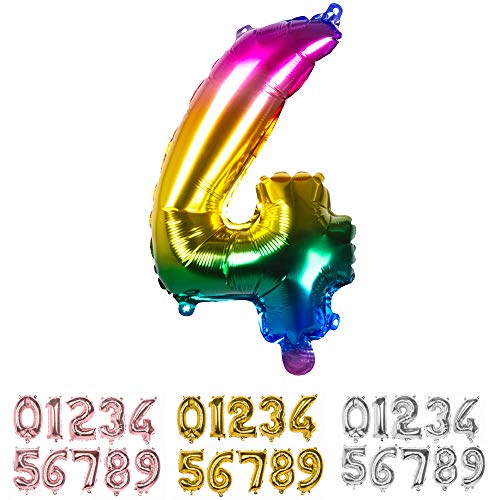 Boland - Folienballon Zahl, Größe 36 cm, Regenbogenfarben, Zahlenballon, Nummer, Ballon, Helium, Geburtstag, Jubiläum, Jubiläumsjahr, Lebensjahr, Überraschungsparty, Dekoration Boland - Folienballon Zahl, Größe 36 cm, Regenbogenfarben, Zahlenballon, Nummer, Ballon, Helium, Geburtstag, Jubiläum, Jubiläumsjahr, Lebensjahr, Überraschungsparty, Dekoration von Boland