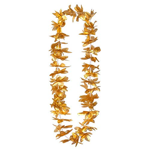 Boland 52288 - Hawaiikette Kahoku Gold, 1 Stück, Einheitsgröße, Halskette, glänzende Blüten, Sommer, Strand, Blüten, Blumen, Meer, Urlaub, Accessoire, Verkleidung, Kostüm, Karneval, Mottoparty Boland 52288 - Hawaiikette Kahoku Gold, 1 Stück, Einheitsgröße, Halskette, glänzende Blüten, Sommer, Strand, Blüten, Blumen, Meer, Urlaub, Accessoire, Verkleidung, Kostüm, Karneval, Mottoparty von Boland