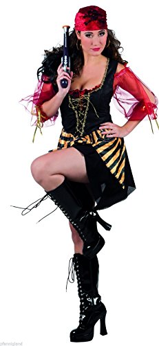 Kostüm superluxe Piratin Gunpowder Gertie Gr. L Karneval Damen Frauen Pirat Piratenbraut Boland 87392 von Boland