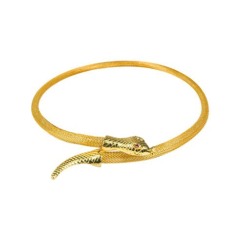 Boland 64330 - Halskette Schlange des Nils, 1 Stück, Einheitsgröße, goldene Kette mit rotem Strassstein, Modeschmuck, Ägypten, Cleopatra, Accessoire, Verkleidung, Kostüm, Karneval, Mottoparty Boland 64330 - Halskette Schlange des Nils, 1 Stück, Einheitsgröße, goldene Kette mit rotem Strassstein, Modeschmuck, Ägypten, Cleopatra, Accessoire, Verkleidung, Kostüm, Karneval, Mottoparty von Boland