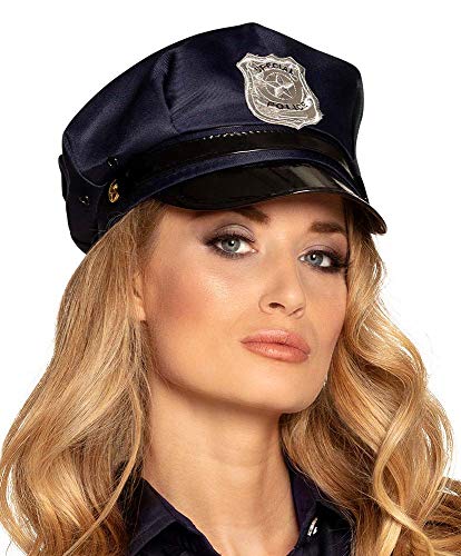 Boland 97050 - Polizei Mütze für Erwachsene, Hut für Polizei Kostüm, Faschingskostüme, Kopfbedeckung für Kostüme, Karneval, Halloween, JGA von Boland