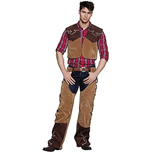 Boland - Erwachsenen-Kostüm Cowboy Bruce, verschiedene Größen, Weste und Hose, Wilder Westen, Sherriff, Set, Karneval, Mottoparty von Boland