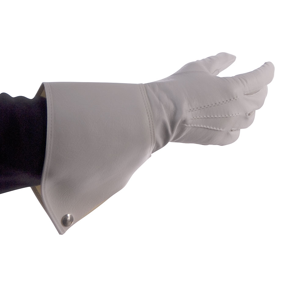 Bold Gauntlet Gloves White Size 9 1/2 Paradehandschuhe von Bold