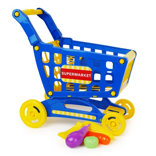 Boley Educational Toy Shopping Cart - Supermarket Playset with Grocery Cart Toy and Pretend Food Accessories - Perfect for Kids, Children, Toddler Learning Development von Boley