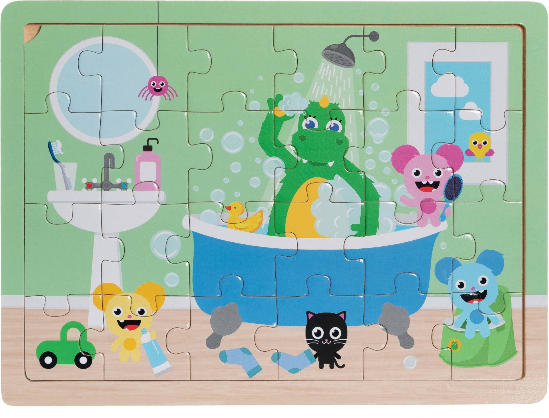 Bolibompa Rahmenpuzzle Drache Im Badezimmer 24 Teile Bolibompa Rahmenpuzzle Drache Im Badezimmer 24 Teile von Bolibompa