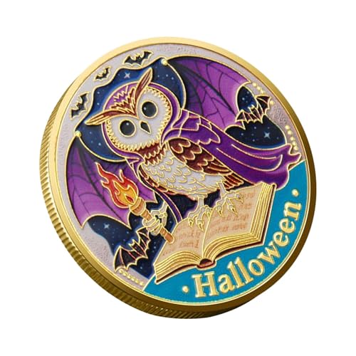 Bollisate Piraten Münze | Kürbislaterne Halloween Herausforderungsmünze | Deko Kunst Anzeige Für Fans Männer Frauen Geburtstag Feiertage Party Tisch Karneval von Bollisate
