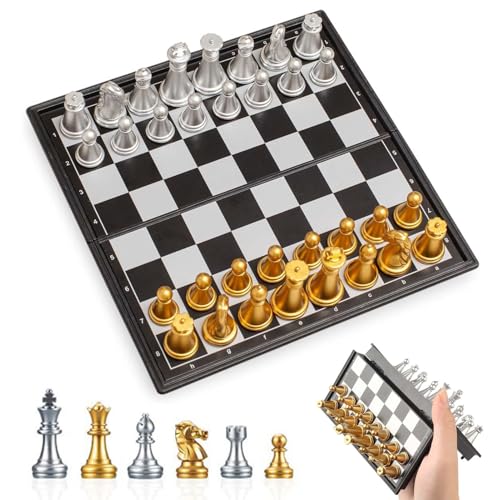 Bollisate Schachspiel Set | Magnet-Schachspiel Mit Faltbarem Brett | Lehrspielzeug Zur Förderung Logischen Denkens Für Schüler Anfänger Reisende Jugendliche Erwachsene Bollisate Schachspiel Set | Magnet-Schachspiel Mit Faltbarem Brett | Lehrspielzeug Zur Förderung Logischen Denkens Für Schüler Anfänger Reisende Jugendliche Erwachsene von Bollisate