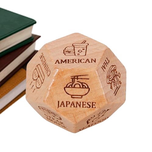 Food Decision Dice, Wooden Food Selection Dice, 12 Sided Dating Idea Dices, Reusable Couple Dices Game, Romantic Dinner Game Wooden Set for Husband, Adults, Couples, Kitchen Fun, Meal Prep Food Decision Dice, Wooden Food Selection Dice, 12 Sided Dating Idea Dices, Reusable Couple Dices Game, Romantic Dinner Game Wooden Set for Husband, Adults, Couples, Kitchen Fun, Meal Prep von Bollisate
