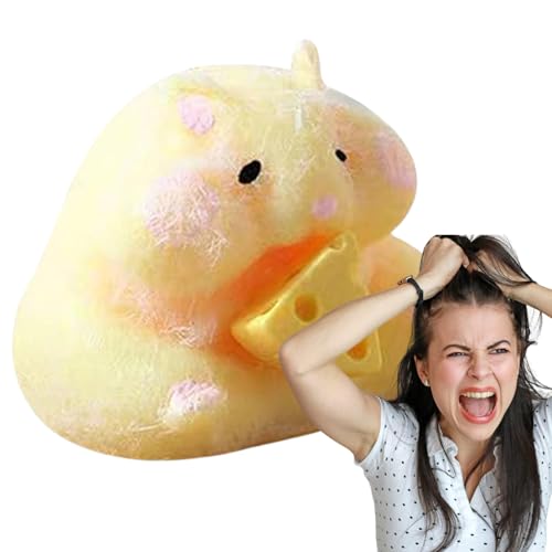 Squishy Hamster Spielzeug, Hamster Quetschspielzeug Mit Käse, Niedliches Hamsters Form Spielzeugs, Hand Relax Toy, für Kinder Jugendliche Erwachsene, zum Konzentrieren, Angst Squishy Hamster Spielzeug, Hamster Quetschspielzeug Mit Käse, Niedliches Hamsters Form Spielzeugs, Hand Relax Toy, für Kinder Jugendliche Erwachsene, zum Konzentrieren, Angst von Bollisate