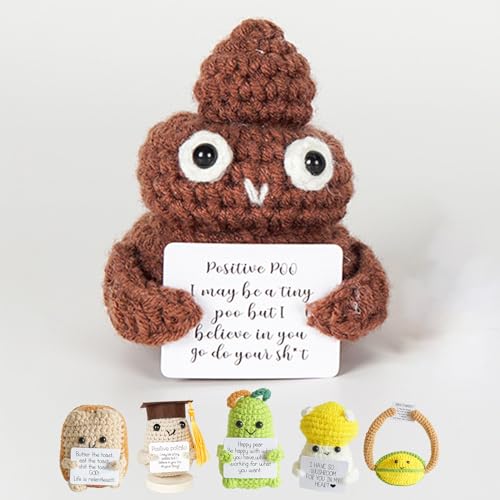 BoloShine Pocket Hug Positive Poo, Mini-Plüsch Figuren Lustige Puppe, Kreative Strickwolle Glücksbringer, Geburtstagsgeschenk Lustig Geschenk für Frauen Männer Familie und Freunde BoloShine Pocket Hug Positive Poo, Mini-Plüsch Figuren Lustige Puppe, Kreative Strickwolle Glücksbringer, Geburtstagsgeschenk Lustig Geschenk für Frauen Männer Familie und Freunde von BoloShine