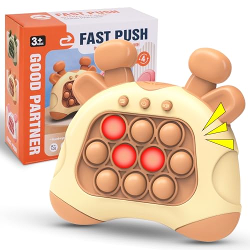 BoloShine Pop It Elektronisches Spiel Plopper Spielzeug, Interaktive Quick Push Bubble Popit Fidget Toys, Fast Reaktionsspiel Stressabbau Sensory Toy Spielmaschine Geschenk für Kinder Erwachsene von BoloShine