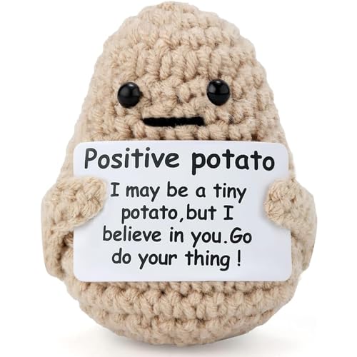 BoloShine Positive Kartoffel Puppe, Mini-Plüsch Pocket Hug Geschenke, Lustige Kleine Geschenke, Kreative Strickwolle Potato Geburtstagsgeschenk für Paare, Familien, Freunde, Patienten BoloShine Positive Kartoffel Puppe, Mini-Plüsch Pocket Hug Geschenke, Lustige Kleine Geschenke, Kreative Strickwolle Potato Geburtstagsgeschenk für Paare, Familien, Freunde, Patienten von BoloShine
