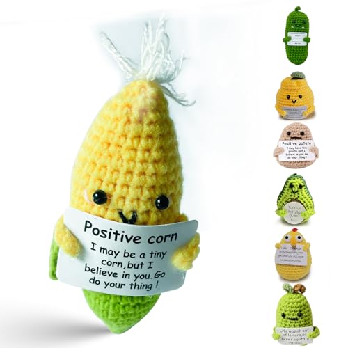 BoloShine Positive Mais Puppe, Mini-Plüsch Pocket Hug Geschenke, Lustige Kleine Geschenke, Kreative Strickwolle Potato Geburtstagsgeschenk für Paare, Familien, Freunde, Patienten BoloShine Positive Mais Puppe, Mini-Plüsch Pocket Hug Geschenke, Lustige Kleine Geschenke, Kreative Strickwolle Potato Geburtstagsgeschenk für Paare, Familien, Freunde, Patienten von BoloShine