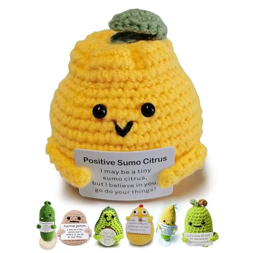 BoloShine Positive Orange Puppe, Mini-Plüsch Pocket Hug Geschenke, Lustige Kleine Geschenke, Kreative Strickwolle Potato Geburtstagsgeschenk für Paare, Familien, Freunde, Patienten BoloShine Positive Orange Puppe, Mini-Plüsch Pocket Hug Geschenke, Lustige Kleine Geschenke, Kreative Strickwolle Potato Geburtstagsgeschenk für Paare, Familien, Freunde, Patienten von BoloShine