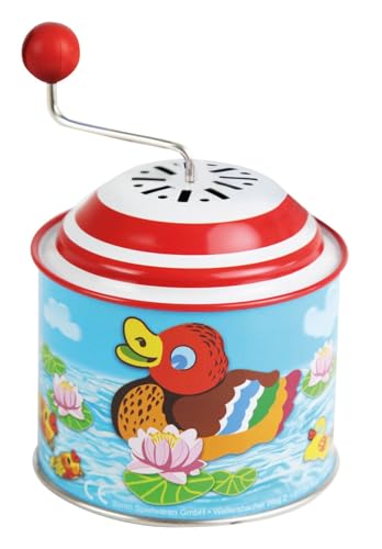 LENA 52761 Musikdrehdose Kleine Enten, Musikdose ca. 10,5 x 7,5 cm, Blechdrehdose mit Melodie, Drehdose aus Metall, Drehorgel für Kinder ab 18 Monaten, Motiv Entchen, Orgel, Spieluhr, Bunt LENA 52761 Musikdrehdose Kleine Enten, Musikdose ca. 10,5 x 7,5 cm, Blechdrehdose mit Melodie, Drehdose aus Metall, Drehorgel für Kinder ab 18 Monaten, Motiv Entchen, Orgel, Spieluhr, Bunt von Lena