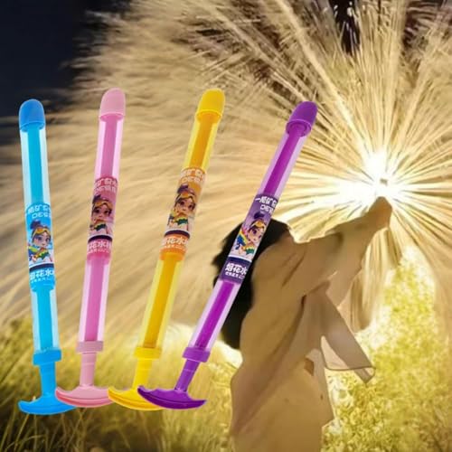 4 Stück Feuerwerks Wasserpistole Spielzeug - Romantische Feuerwerk Water Squirter, Wasserspielzeug für Kinder, Fun Pool Spielzeug für Outdoor Pool Beach (4 Stück) von BomKra