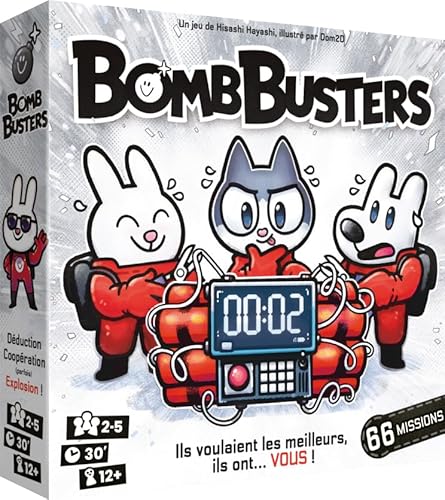 Asmodee | Bomb Busters | FR | Cocktail Games | 12+ | 2-5 Spieler | 30-60 Minuten | Familienspiel | kooperatives Gesellschaftsspiel | Erwachsene & Kinder | Entschärfen der Bombe im Team | Strategie von Asmodee