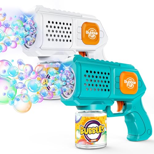 Bombble 2PCS Seifenblasenpistole für Kinder, Seifenblasenmaschine Kinder 10000+Blasen/Min mit Seifenblasenlösung,Seifenblasenspielzeug Geschenk für Kinder/Geburtstag/Party, Bubble Gun (Blue+White) Bombble 2PCS Seifenblasenpistole für Kinder, Seifenblasenmaschine Kinder 10000+Blasen/Min mit Seifenblasenlösung,Seifenblasenspielzeug Geschenk für Kinder/Geburtstag/Party, Bubble Gun (Blue+White) von Bombble