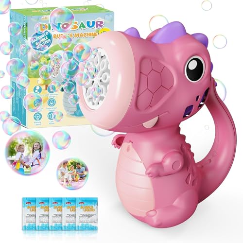 Bombble Dino Seifenblasenspielzeug Kleinkind, Dinosaurier Seifenblasenmaschine 5000+ Blasen/Min mit Seifenblasenlösung für Hochzeit/Geburtstag/Party, Outdoor Geschenk für Junge&Mädchen 345678 Jahre Bombble Dino Seifenblasenspielzeug Kleinkind, Dinosaurier Seifenblasenmaschine 5000+ Blasen/Min mit Seifenblasenlösung für Hochzeit/Geburtstag/Party, Outdoor Geschenk für Junge&Mädchen 345678 Jahre von Bombble