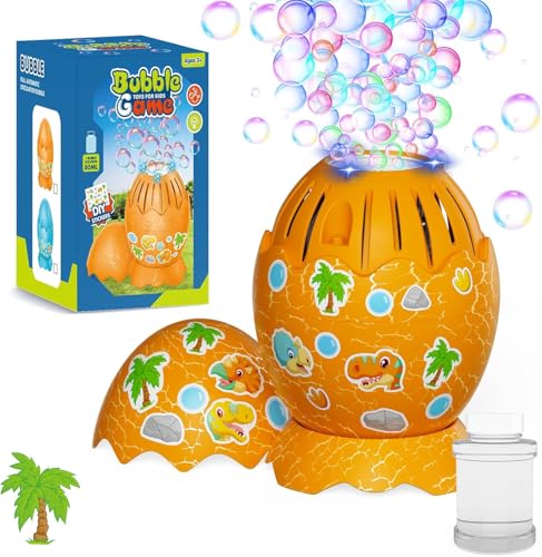Bombble Dinosaurier Eier Seifenblasenspielzeug, Seifenblasenmaschine Kinder 10000+ Blasen/Min mit Seifenblasenlösung für Hochzeit/Geburtstag/Park/Geschenk für Junge&Mädchen 3456789, Bubble Machine Bombble Dinosaurier Eier Seifenblasenspielzeug, Seifenblasenmaschine Kinder 10000+ Blasen/Min mit Seifenblasenlösung für Hochzeit/Geburtstag/Park/Geschenk für Junge&Mädchen 3456789, Bubble Machine von Bombble