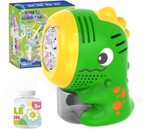Bombble Dinosaurier Seifenblasenmaschine für Kinder 10000+ Blasen/Min mit Seifenblasenlösung/20 Blasenlöcher für Hochzeit/Geburtstag/Party, Seifenblasenspielzeug Geschenk für Junge&Mädchen 345678 Bombble Dinosaurier Seifenblasenmaschine für Kinder 10000+ Blasen/Min mit Seifenblasenlösung/20 Blasenlöcher für Hochzeit/Geburtstag/Party, Seifenblasenspielzeug Geschenk für Junge&Mädchen 345678 von Bombble