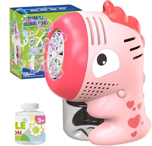 Bombble Dinosaurier Seifenblasenmaschine für Kinder 10000+ Blasen/Min mit Seifenblasenlösung/20 Blasenlöcher für Hochzeit/Geburtstag/Party, Seifenblasenspielzeug Geschenk für Junge&Mädchen 345678 Bombble Dinosaurier Seifenblasenmaschine für Kinder 10000+ Blasen/Min mit Seifenblasenlösung/20 Blasenlöcher für Hochzeit/Geburtstag/Party, Seifenblasenspielzeug Geschenk für Junge&Mädchen 345678 von Bombble