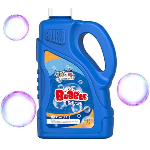 Bombble KONZENTRIERT Seifenblasenflüssigkeit 1.2 Liter(bis zu 12 Liter), Mischung der Seifenblasen für Seifenblasenmaschine/Seifenblasenpistole, Seifenblasenlösung, Nachfüllflüssigkeit (098-Blue) von Bombble