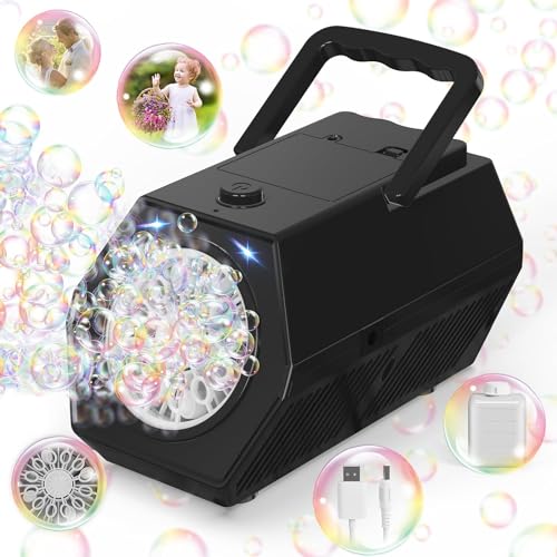 Bombble Neue Seifenblasenmaschine, Automatische Seifenblasenmaschine Kinder 10000 Blasen/Minute mit 240ML Tank, Blasenmaschine Geschenk für Kinder/Geburtstag/Party, Bubble Machine Bombble Neue Seifenblasenmaschine, Automatische Seifenblasenmaschine Kinder 10000 Blasen/Minute mit 240ML Tank, Blasenmaschine Geschenk für Kinder/Geburtstag/Party, Bubble Machine von Bombble
