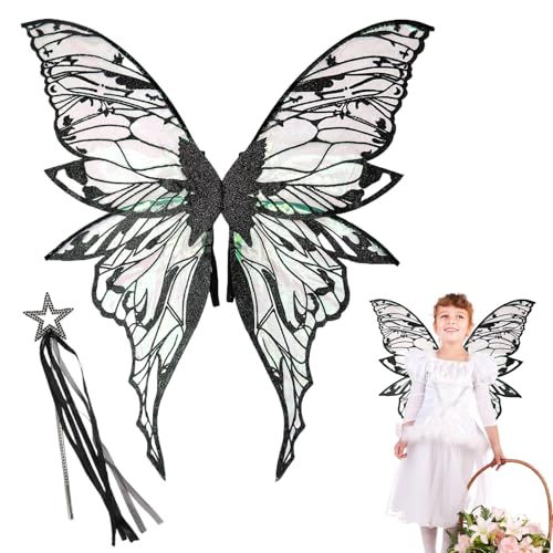 Bomefoi Feenflügel Für Mädchen,Kostüm Zum Rollenspiel Mit Schmetterlingsoptik | Bunte Verkleidung Für Kinder Mädchen Fotografie Requisiten Mottoparty Halloween Kostüm Accessoires Bomefoi Feenflügel Für Mädchen,Kostüm Zum Rollenspiel Mit Schmetterlingsoptik | Bunte Verkleidung Für Kinder Mädchen Fotografie Requisiten Mottoparty Halloween Kostüm Accessoires von Bomefoi