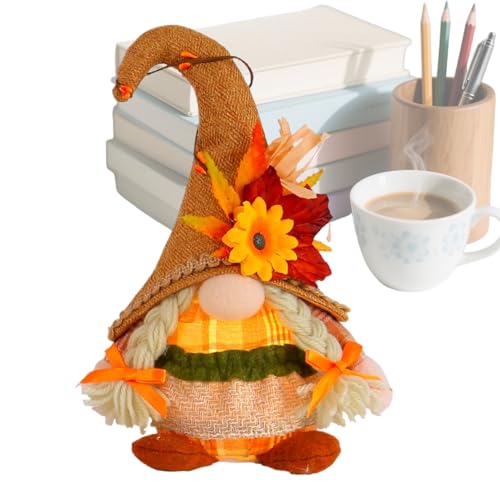 Bomefoi Herbst-Plüsch- | LED-beleuchteter Plüsch- für Thanksgiving – niedliche Herbstfigur-Szene, Requisite, Dekoration für Schreibtisch, Nachttisch, Kaminregal, Terrasse, Hof, Bücherregal von Bomefoi