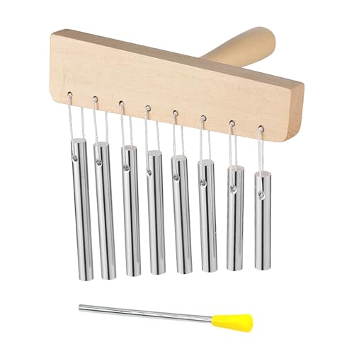 Bomefoi Percussion Chimes, Meditation Chime | Single Row Bell Chime | Hand Schlaginstrumente, Klangheilungsinstrumente für Erwachsene Frauen Männer Anfänger von Bomefoi
