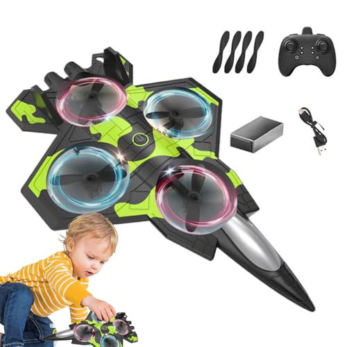 Bomefoi RC Flugzeug,RC Flugzeug Flugmodell | 2.4Ghz Kunstflug Rollen Kampfflugzeug Outdoor Spielzeug Für Erwachsene Jugendliche Anfänger von Bomefoi