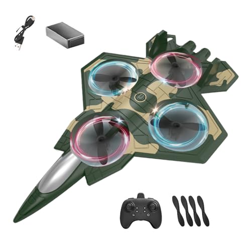 Bomefoi RC Flugzeug - RC Flugzeug Flugmodell,2.4Ghz Kunstflug Rollen Kampfflugzeug Outdoor Spielzeug Für Erwachsene Jugendliche Anfänger von Bomefoi