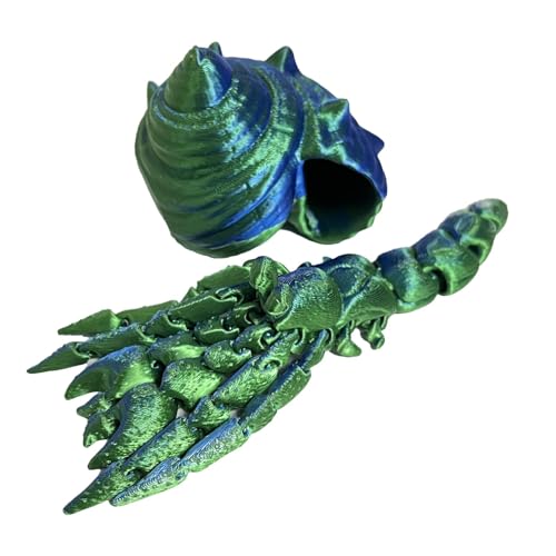 BommFu 3D-Gedruckter Einsiedlerkrebs,3D-Gedruckter Einsiedlerkrebs flexibel - Flexibles Krabbenmodell mit Mehreren Gelenken und Gelenken,Flexible Bewegung mit Mehreren Gelenken, Stressabbau, von BommFu