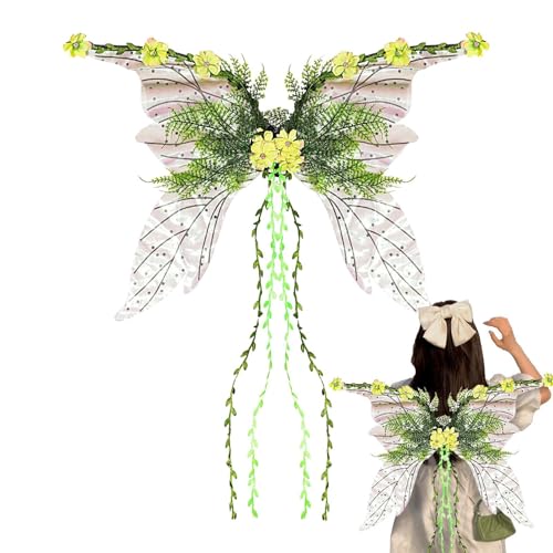 BommFu Feenflügel Für Erwachsene Frauen | Verstellbare Schmetterlingsflügel,Festival- Und Party-Zubehör Für Pride Bühnenauftritte Cosplay Garten-Partys Halloween Und Weihnachtsmarkt von BommFu