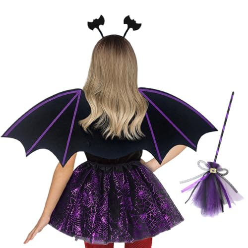 BommFu Kostüm Kinder - Halloweenkleidung - Flügel Stirnband Tüllrock Kinderkostüm Mädchen Mottoparty Maskerade Für Verkleidungsfeste Halloweenfeste BommFu Kostüm Kinder - Halloweenkleidung - Flügel Stirnband Tüllrock Kinderkostüm Mädchen Mottoparty Maskerade Für Verkleidungsfeste Halloweenfeste von BommFu