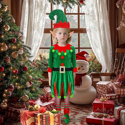 BommFu Weihnachtskostüm - Festliches Kostüm | Für Kinder Damen Jugendliche Feste Karneval Schule Fotoshooting Cosplay von BommFu