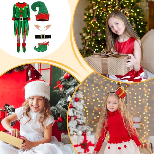 BommFu Weihnachtskostüm | Weihnachtsmann Kostüm,Für Kinder Damen Jugendliche Feste Karneval Schule Fotoshooting Cosplay von BommFu