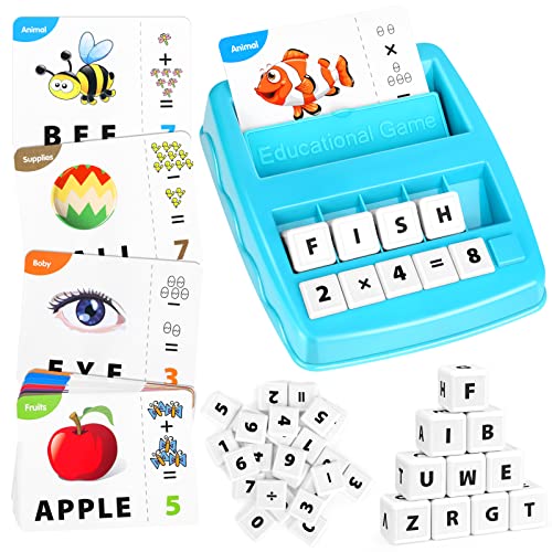 Bomoya 2 in 1 Buchstaben und Rechnen Lernen Spielzeug ab 3-8 Jahre - Lernspielzeug für die frühe Bildung Interessantes Geschenk für Kinder von Bomoya