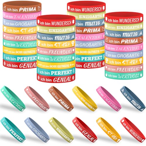 Bomtop 36 Stück Motivationsarmbänder Kinder, Kleine Geschenke, Abschiedsgeschenk Schüler, Armbänder für Kinder, Motivationsgeschenke für Teenager, Schüler, Kollegen Bomtop 36 Stück Motivationsarmbänder Kinder, Kleine Geschenke, Abschiedsgeschenk Schüler, Armbänder für Kinder, Motivationsgeschenke für Teenager, Schüler, Kollegen von Bomtop